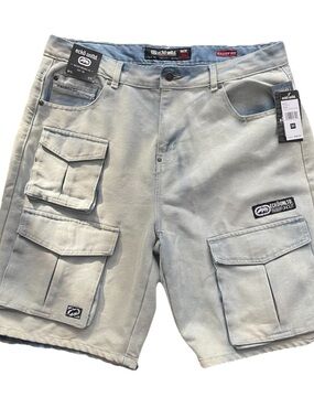 Ecko Unltd. Mens Cargo Shorts Baggy Denim Size 30